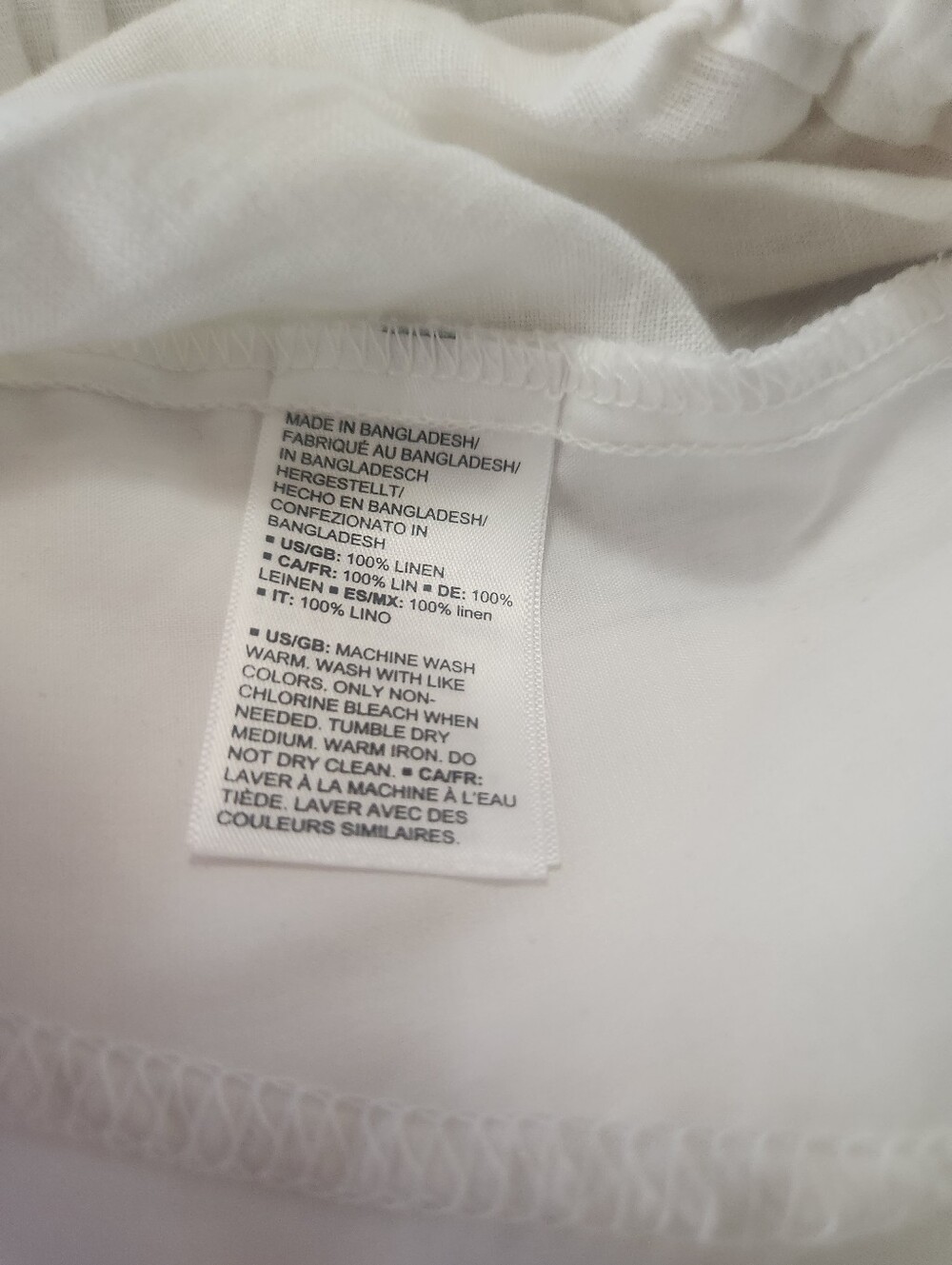 Daily/Ritual Linen Shorts White Size 10 - Picture 6 of 6